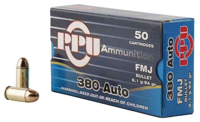 Prvi Partizan Ammunition 380 ACP 94 Grain Full Metal Jacket 50 Count