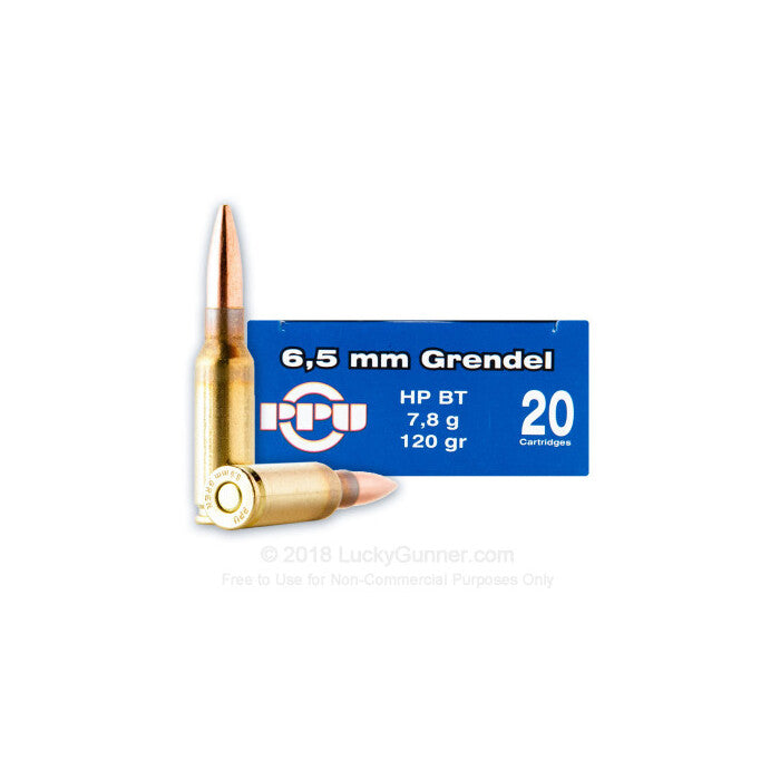 Prvi Partizan Ammunition 6.5 Grendel 120 Grain Boat Tail Hollow Point 20 Count