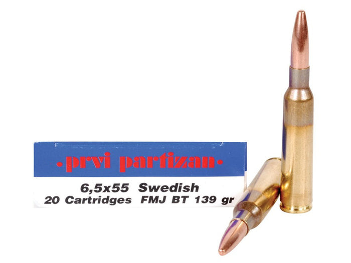 Prvi Partizan Ammunition 6.5x55 Swedish Mauser 139 Grain Full Metal Jacket 20 Count