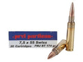 Prvi Partizan Ammunition 7.5mm Schmidt-Rubin (7.5x55mmSwiss) 174 Grain Full Metal Jacket Boat Tail 20 Count