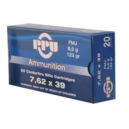 Prvi Partizan Ammunition 7.62x39mm 123 Grain Full Metal Jacket 20 Count