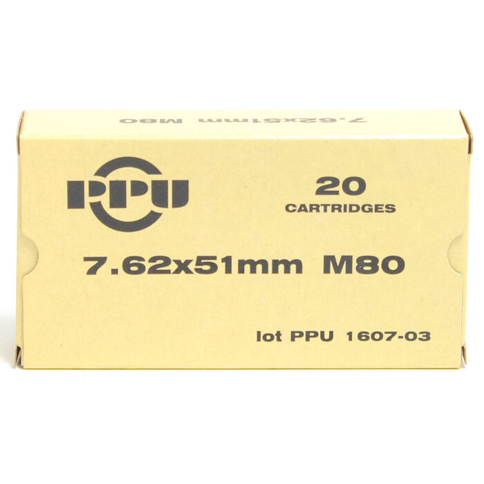 Prvi Partizan Ammunition 7.62x51mm NATO 145 Grain Full Metal Jacket 20 Count