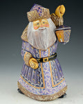 Purple Toned Russian Santa Holding a Lantern