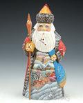 Red and Gold Sleighride Russian Santa