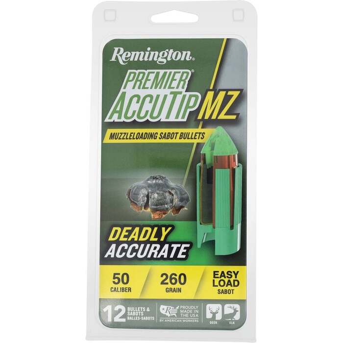Remington 50 Caliber Sabot 260 Grain Polymer Tip Expander MZ 12 Count Bullets
