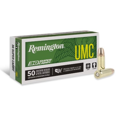 Remington Ammunition 30 Super Carry 100 Grain Full Metal Jacket 50 Count
