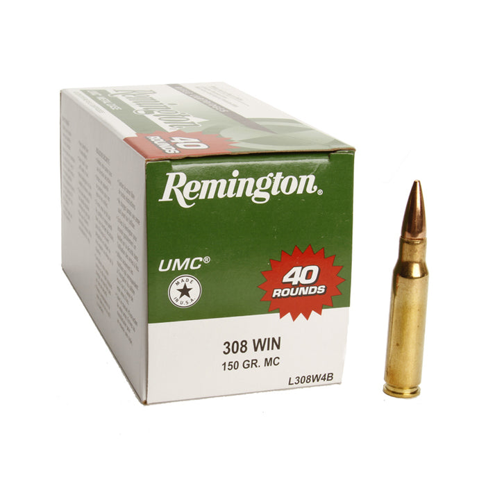 Remington Ammunition 308 Winchester 150 Grain Full Metal Jacket 40 Count