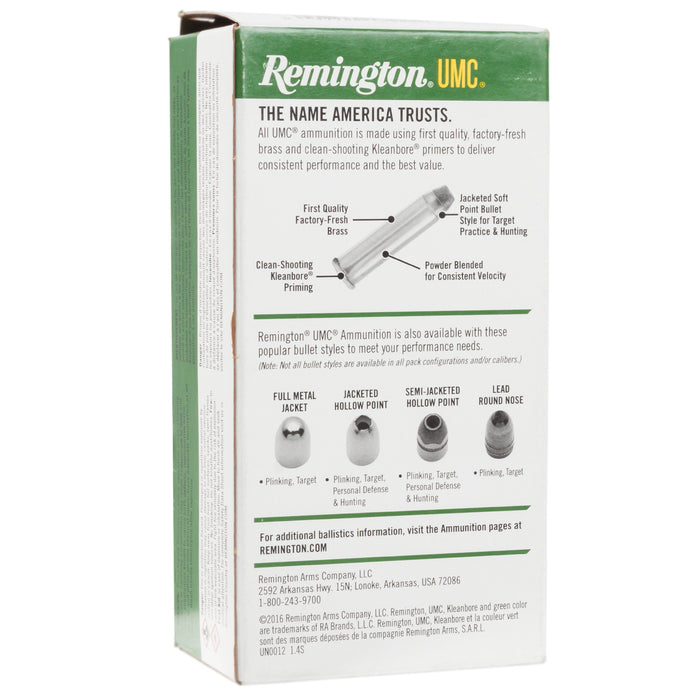 Remington Ammunition 357 Magnum 125 Grain Jacketed Soft Point 50 Count