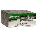 Remington Ammunition 380 ACP 102 Grain Jacketed Hollow Point 20 Count