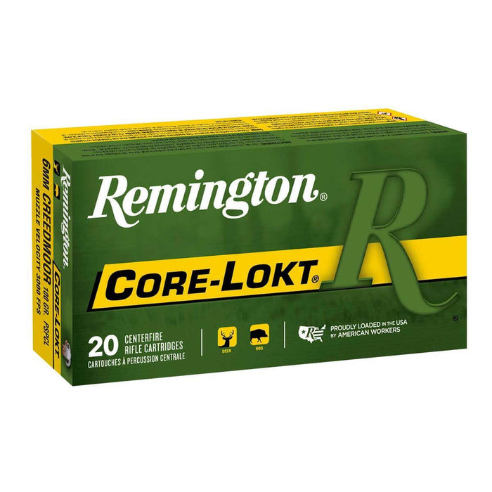 Remington Ammunition 6mm Creedmoor 100 Grain Core-Lokt Spire Point 20 Count