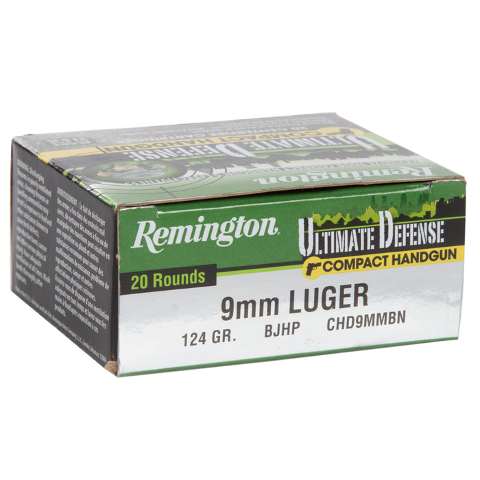 Remington Ammunition 9mm Luger 124 Grain Bonded Jacketed Hollow Point 20 Count