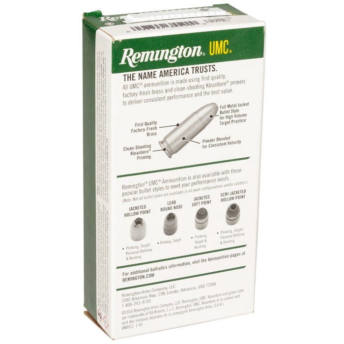 Remington Ammunition 9mm Luger 147 Grain Full Metal Jacket 50 Count