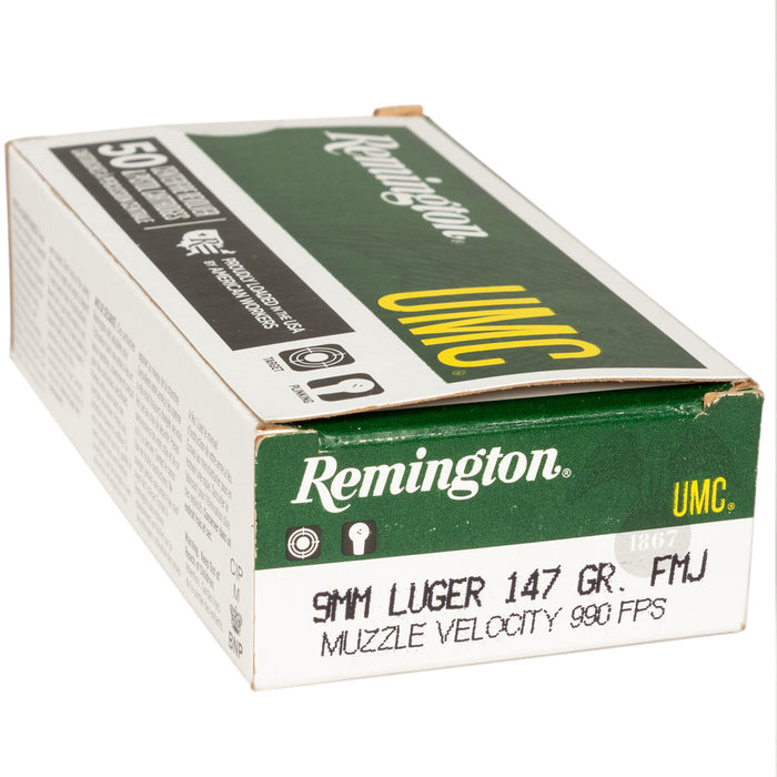 Remington Ammunition 9mm Luger 147 Grain Full Metal Jacket 50 Count