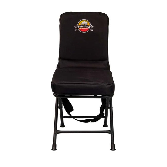 Rhino Outdoors Padded Swivel Hunting Blind Chair Black