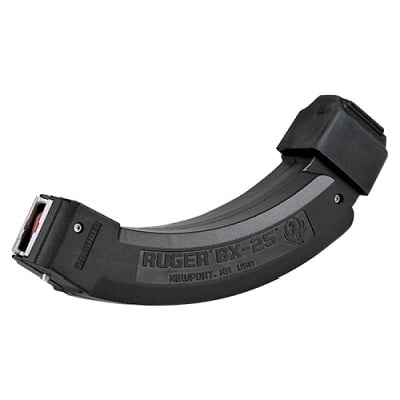 Ruger BX-25x2 Magazine Tandem 10/22, American Rimfire, Precision Rimfire 22 Long Rifle 25 Round Polymer Black