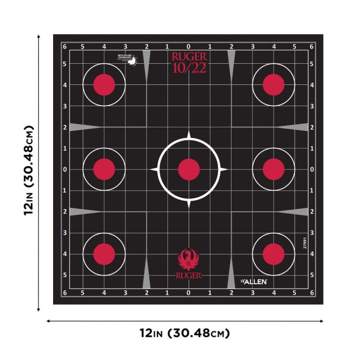 Ruger Splash 10/22 Reactive Adhesive Target Kit 12.5x12.5 Pack of 3