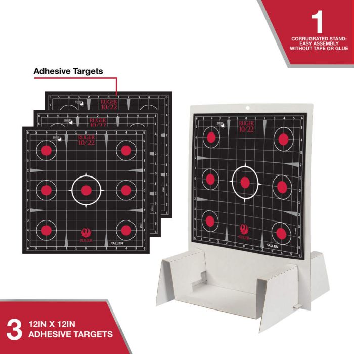 Ruger Splash 10/22 Reactive Adhesive Target Kit 12.5x12.5 Pack of 3