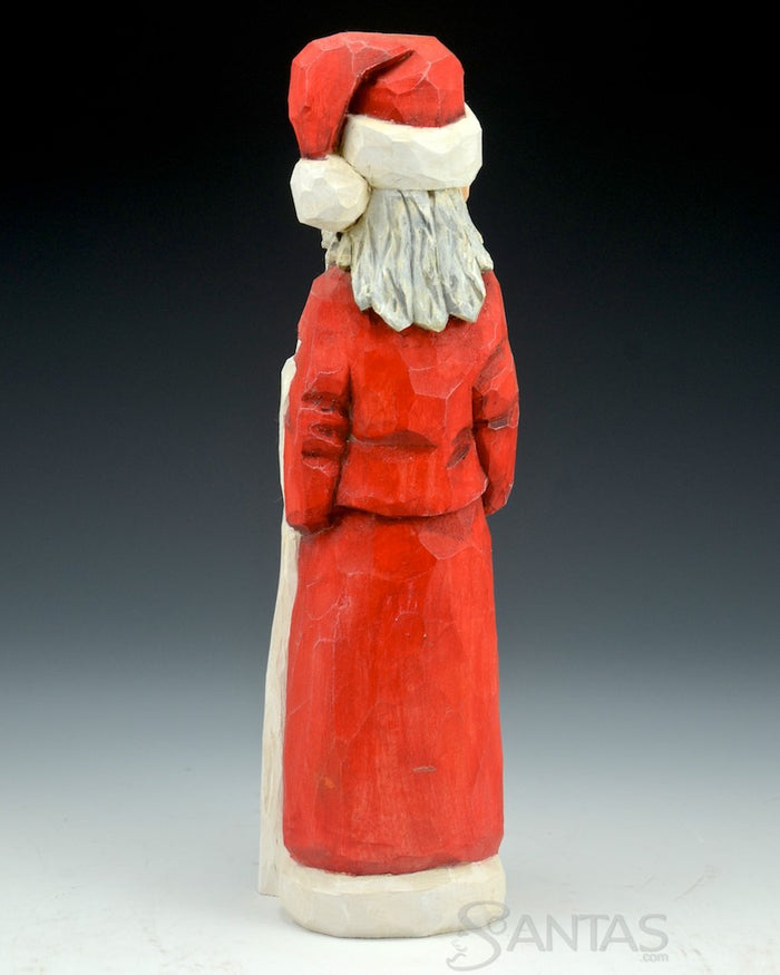 Russell Scott Santa with Quilt and Santa Hat