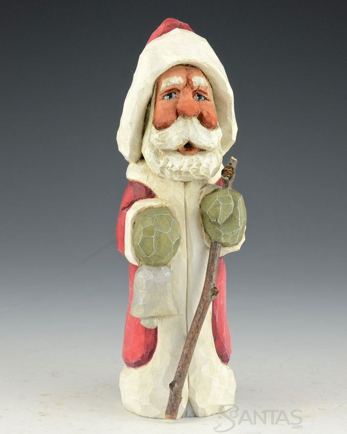 Russell Scott Santa with Staff Ringing Silver Bell