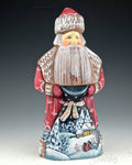 Russian Santa with Beautiful Winter Scene Toybag