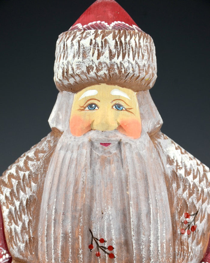 Russian Santa with Beautiful Winter Scene Toybag