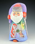 Russian Santa with Child and Dog Scene
