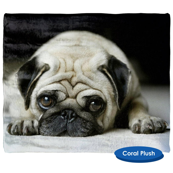 Sad Pug Throw Blanket / Tapestry Wall Hanging