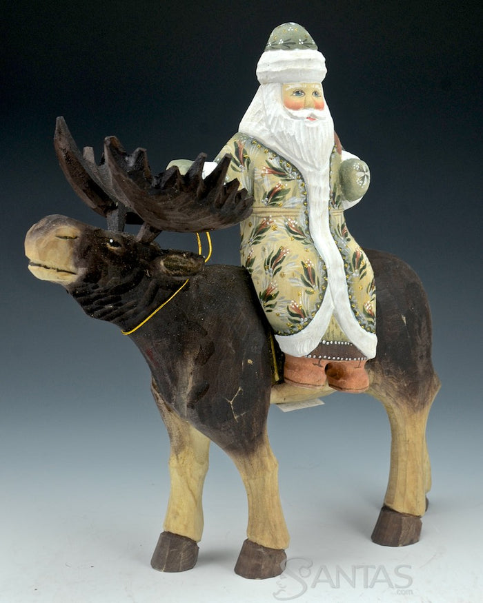 Santa Claus Riding a Moose