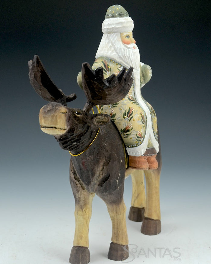 Santa Claus Riding a Moose