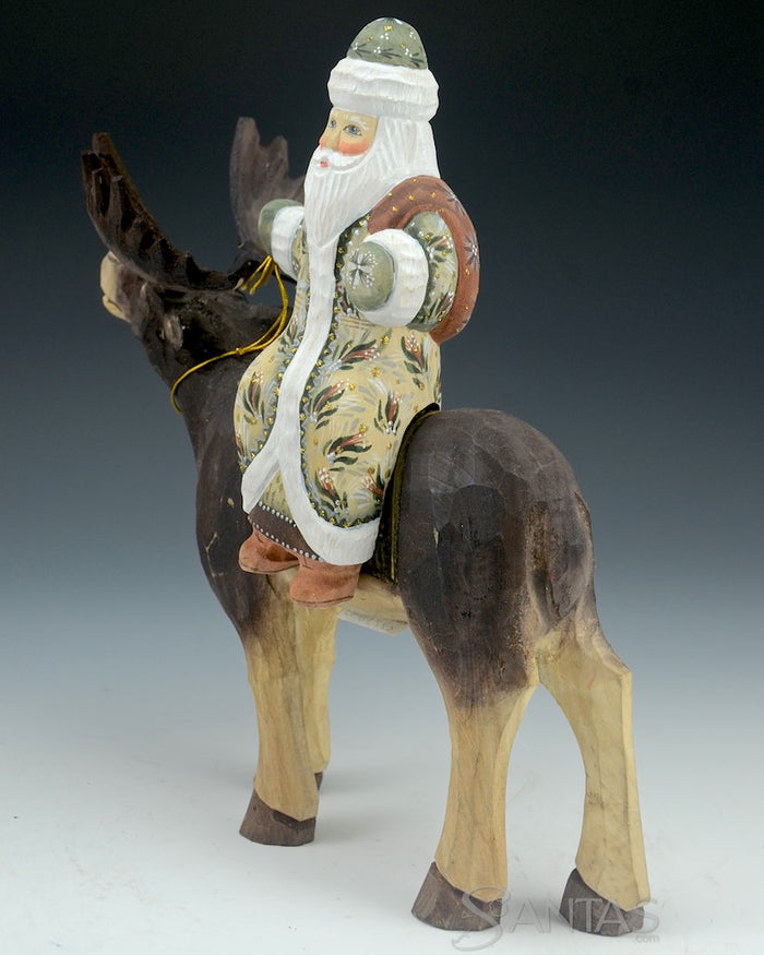 Santa Claus Riding a Moose