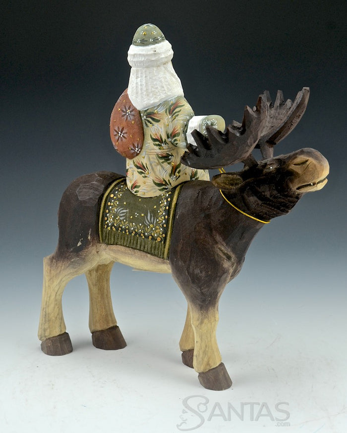 Santa Claus Riding a Moose