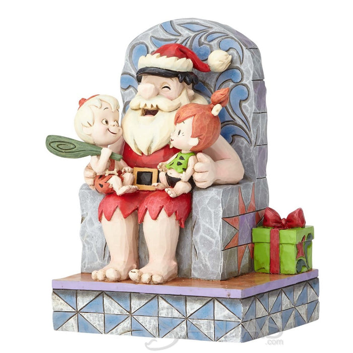 Santa Fred with Pebbles & Bam - Stone Age Santa by Jim Shore