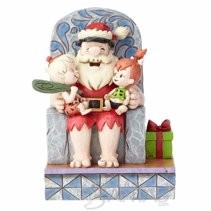 Santa Fred with Pebbles & Bam - Stone Age Santa by Jim Shore