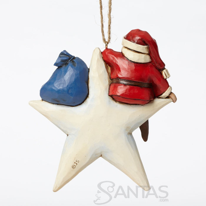 Santa on Star Ornament by Jim Shore