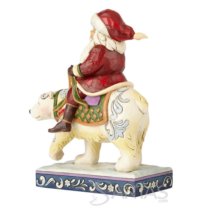 Santa Riding Polar Bear - Bear with Me Jim Shore