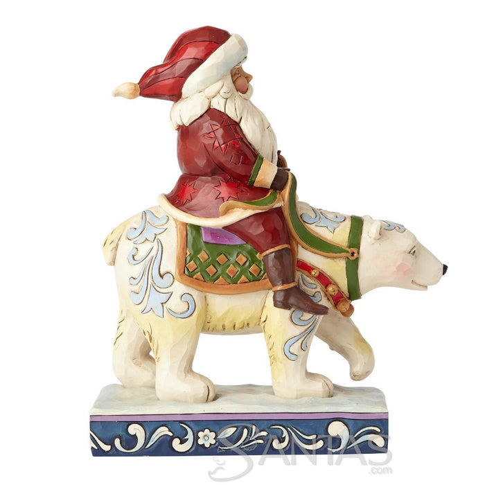 Santa Riding Polar Bear - Bear with Me Jim Shore