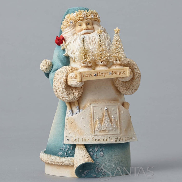 Santa with Christmas Trees - Let the Season's Gifts Grow