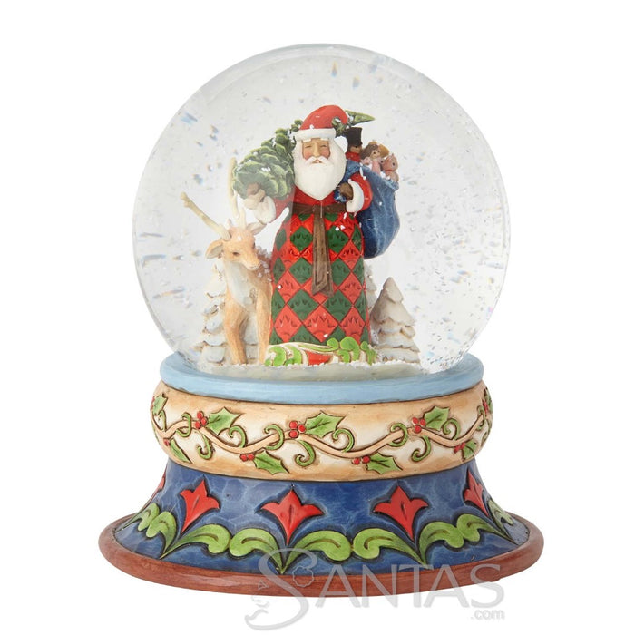 Santa with Deer Snowglobe - Season of Giving Jim Shore