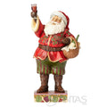 Santa with Wine Glass and Basket - Toasting Traditions Jim Shore