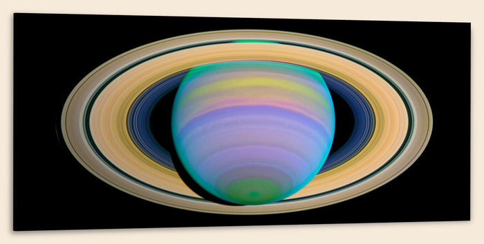 Saturn's Rings in Ultraviolet Light (20" x 48") - Canvas Wrap Print