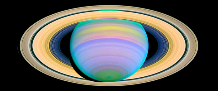 Saturn's Rings in Ultraviolet Light (20" x 48") - Canvas Wrap Print