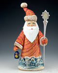 Scenic Long Robed Russian Santa with Staff