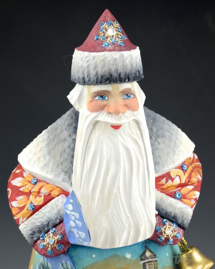 Scenic Russian Santa with Christmas Bell