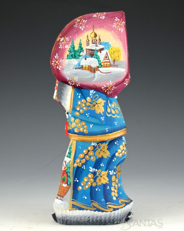 Scenic Walking Santa with Toybag and Birch Staff