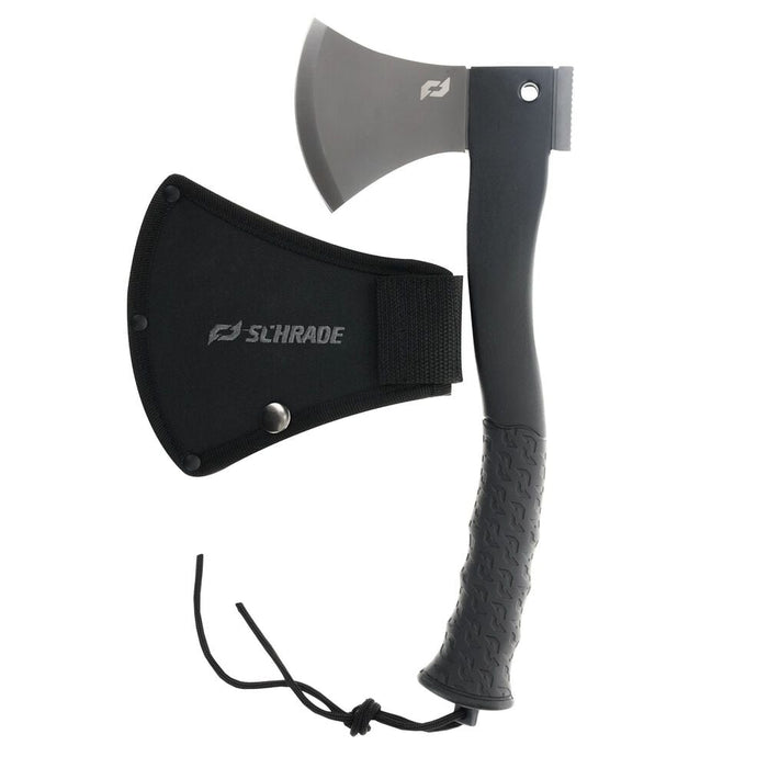 Schrade Bedrock Axe 3Cr13MoV Steel Blade Overmold Handle Black/Satin Steel