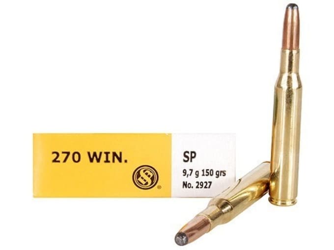 Sellier & Bellot Ammunition 270 Winchester 150 Grain Jacketed Soft Point 20 Count