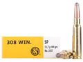 Sellier & Bellot Ammunition 308 Winchester 180 Grain Jacketed Soft Point 20 Count