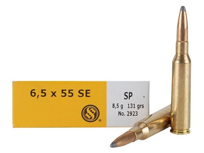 Sellier & Bellot Ammunition 6.5x55mm Swedish Mauser 131 Grain Jacketed Soft Point 20 Count