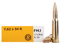 Sellier & Bellot Ammunition 7.62X54 Rimmed Russian 180 Grain Full Metal Jacket 20 Count