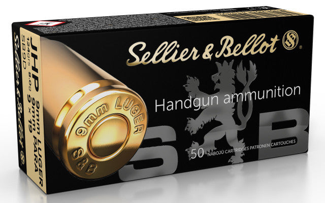 Sellier & Bellot Ammunition 9mm Luger 124 Grain Jacketed Hollow Point 50 Count